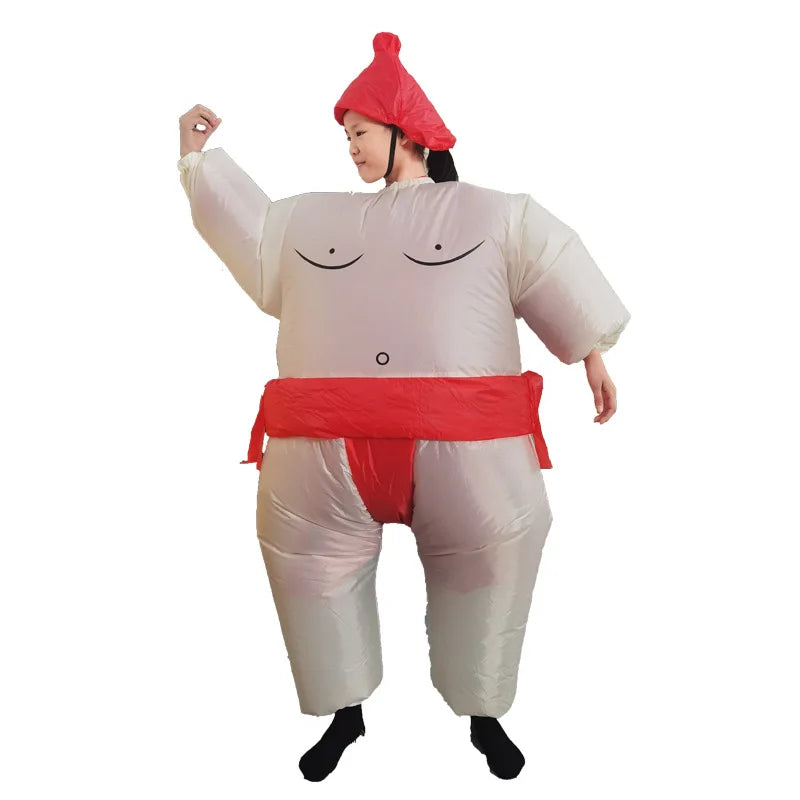 Inflatable Sumo Wrestler Costume for Kids and Adults cq10008-red kid-120-150cm by HitMyNeed