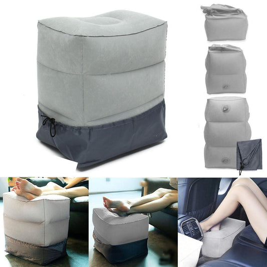 Inflatable Travel Foot Rest Cushion by HitMyNeed