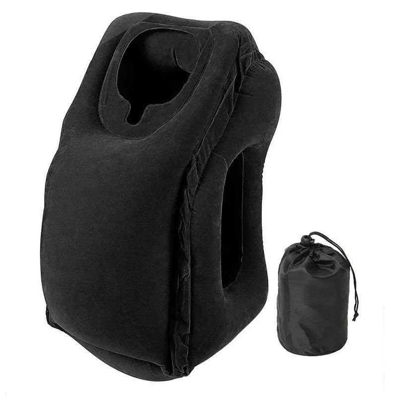 Inflatable Travel Pillow with Chin and Neck Support by HitMyNeed