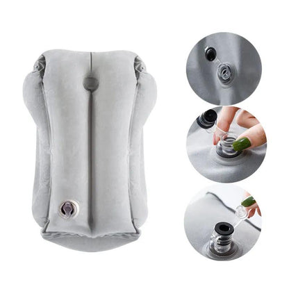 Inflatable Travel Pillow with Chin and Neck Support by HitMyNeed