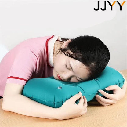 Inflatable Travel Pillow with Press Pump, 48 x 32 cm by HitMyNeed
