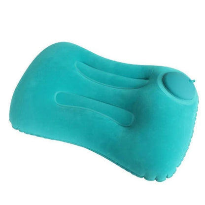 Inflatable Travel Pillow with Press Pump, 48 x 32 cm by HitMyNeed