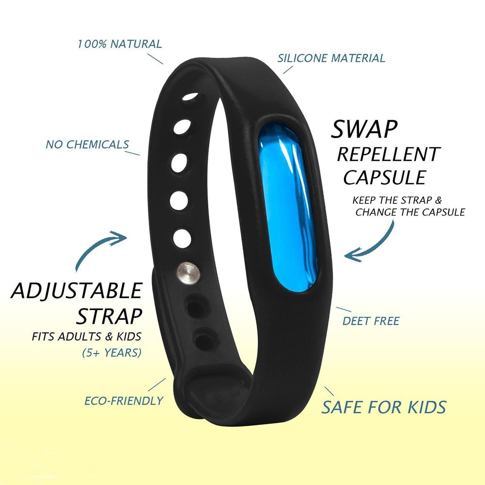 Insect Repellent Silicone Bracelets (5 Pack) by HitMyNeed