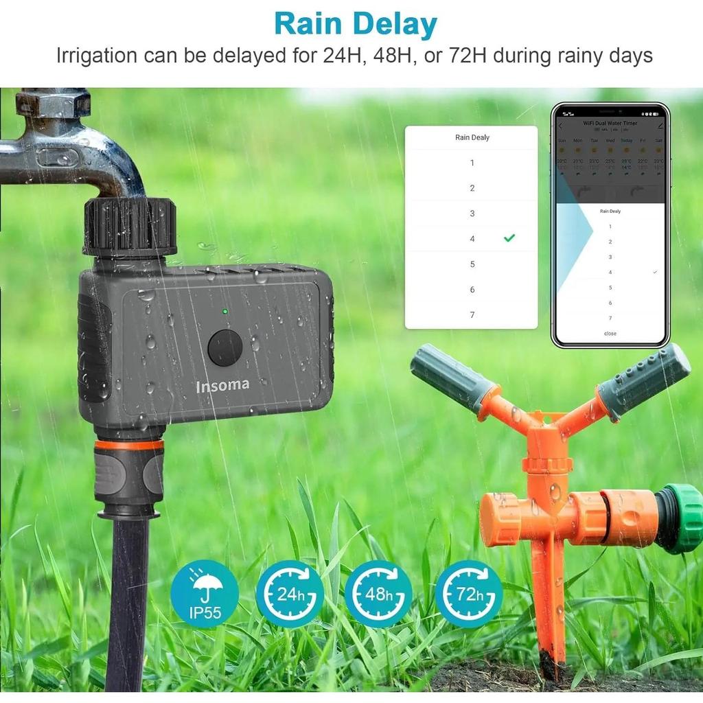 Insoma WiFi Smart Garden Water Timer with Alexa by HitMyNeed