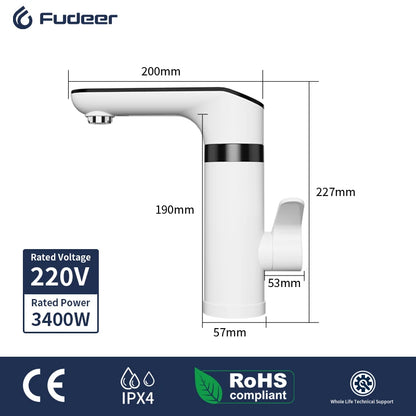 Instant Electric Kitchen Water Heater Tap Faucet 16d-9b-eu by HitMyNeed