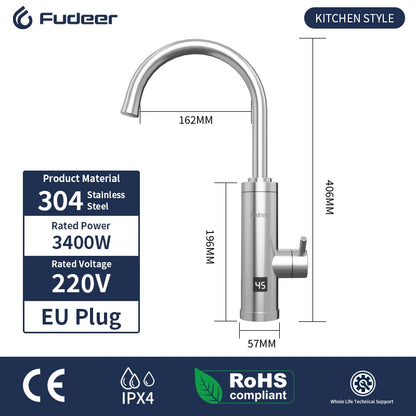 Instant Electric Kitchen Water Heater Tap Faucet xh-212-eu-k by HitMyNeed