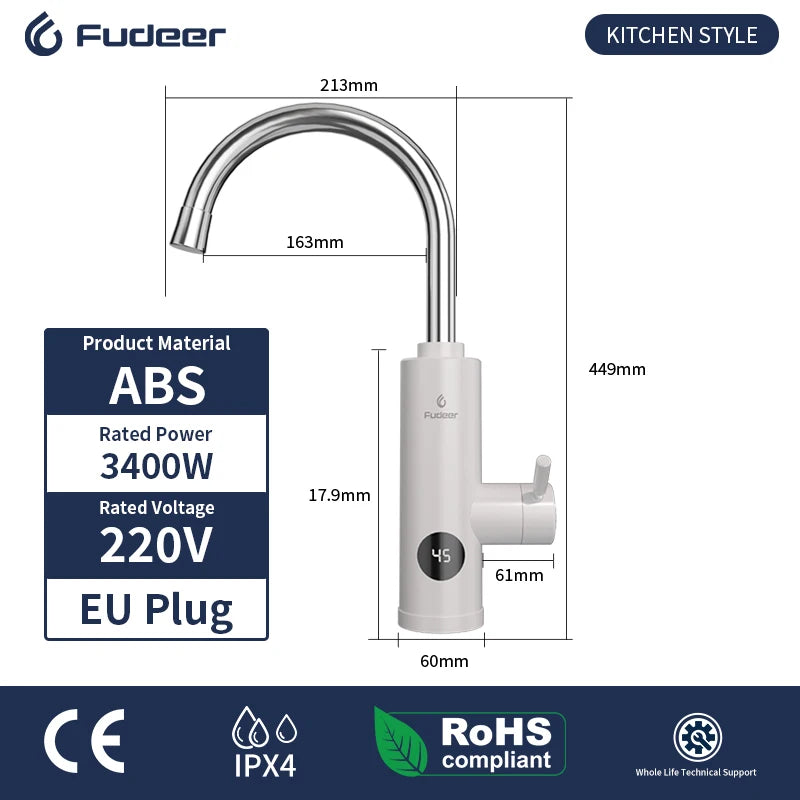 Instant Electric Kitchen Water Heater Tap Faucet xh-303-eu-k by HitMyNeed