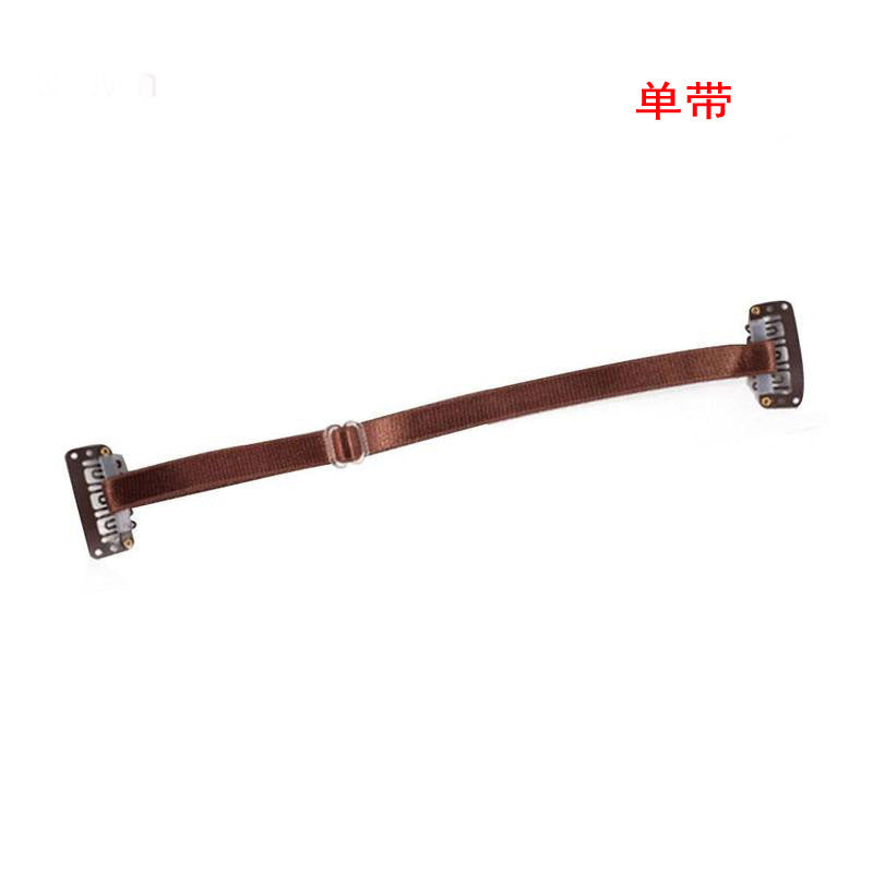 Instant Invisible Face Lift Band with Hair Clips brown-single-1pcs by HitMyNeed