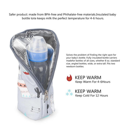 Insulated Baby Bottle Bag with Stroller Clip by HitMyNeed