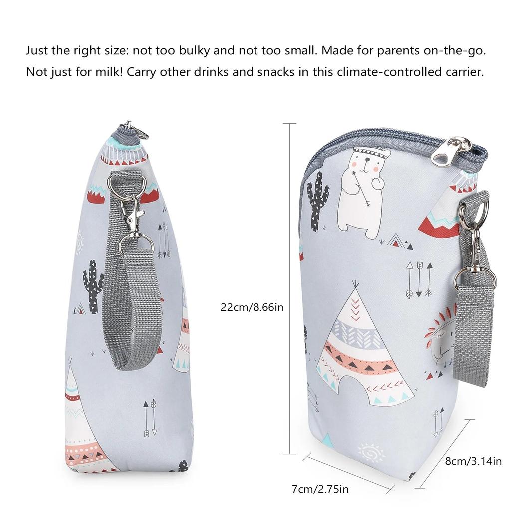 Insulated Baby Bottle Bag with Stroller Clip by HitMyNeed