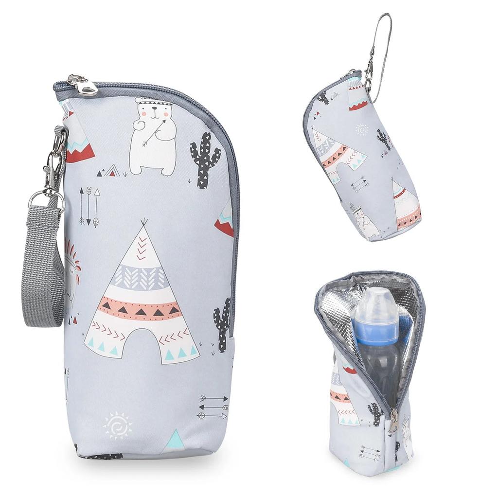 Insulated Baby Bottle Bag with Stroller Clip by HitMyNeed