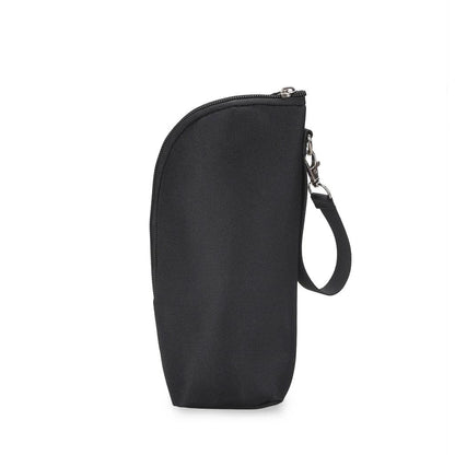 Insulated Baby Bottle Bag with Stroller Clip black by HitMyNeed