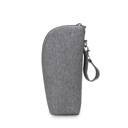 Insulated Baby Bottle Bag with Stroller Clip grey by HitMyNeed