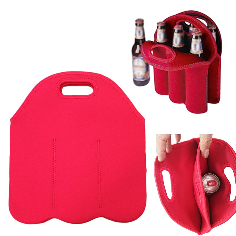 Insulated Six-Bottle Neoprene Beer Carrier Bag by HitMyNeed