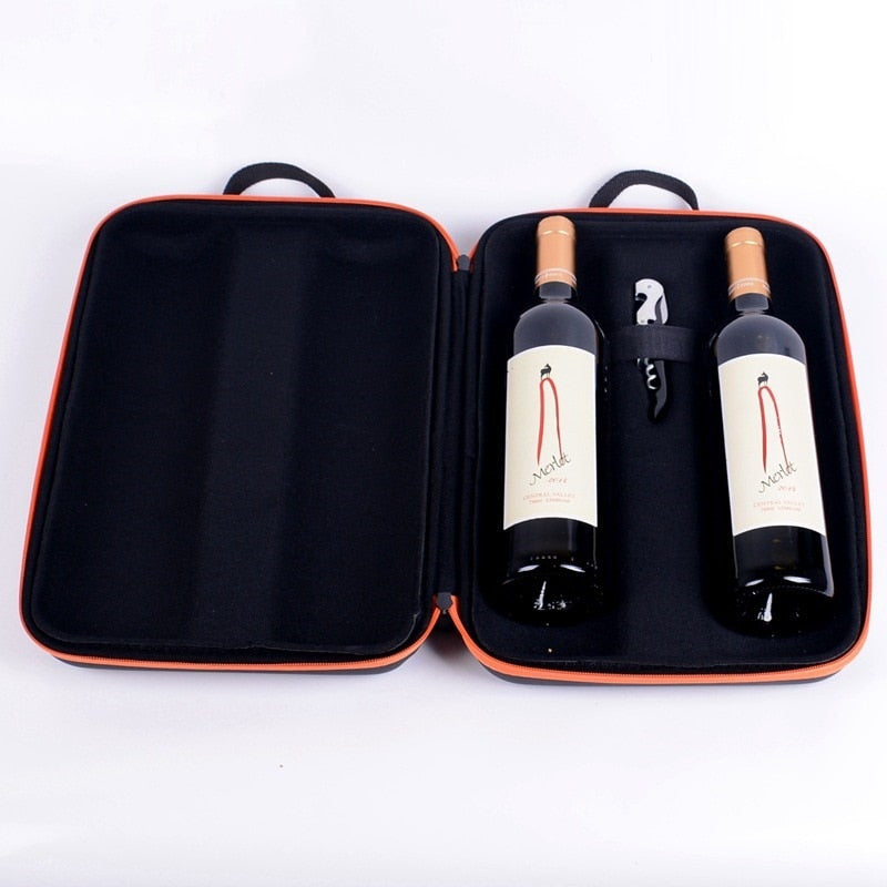 Insulated Wine Cooler Bag for 2 Bottles by HitMyNeed