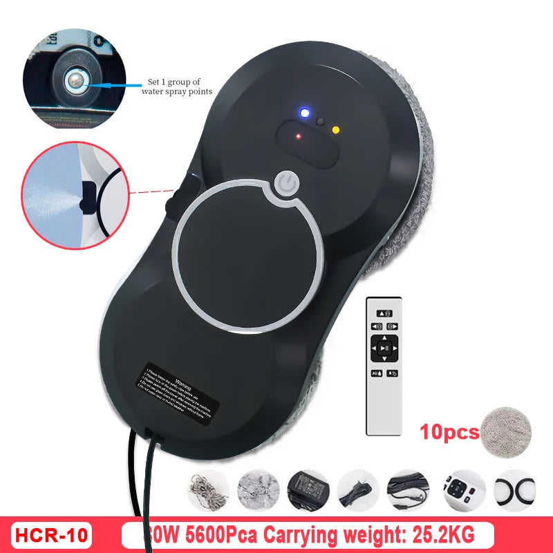 Intelligent Water Spray Window Cleaning Robot black by HitMyNeed