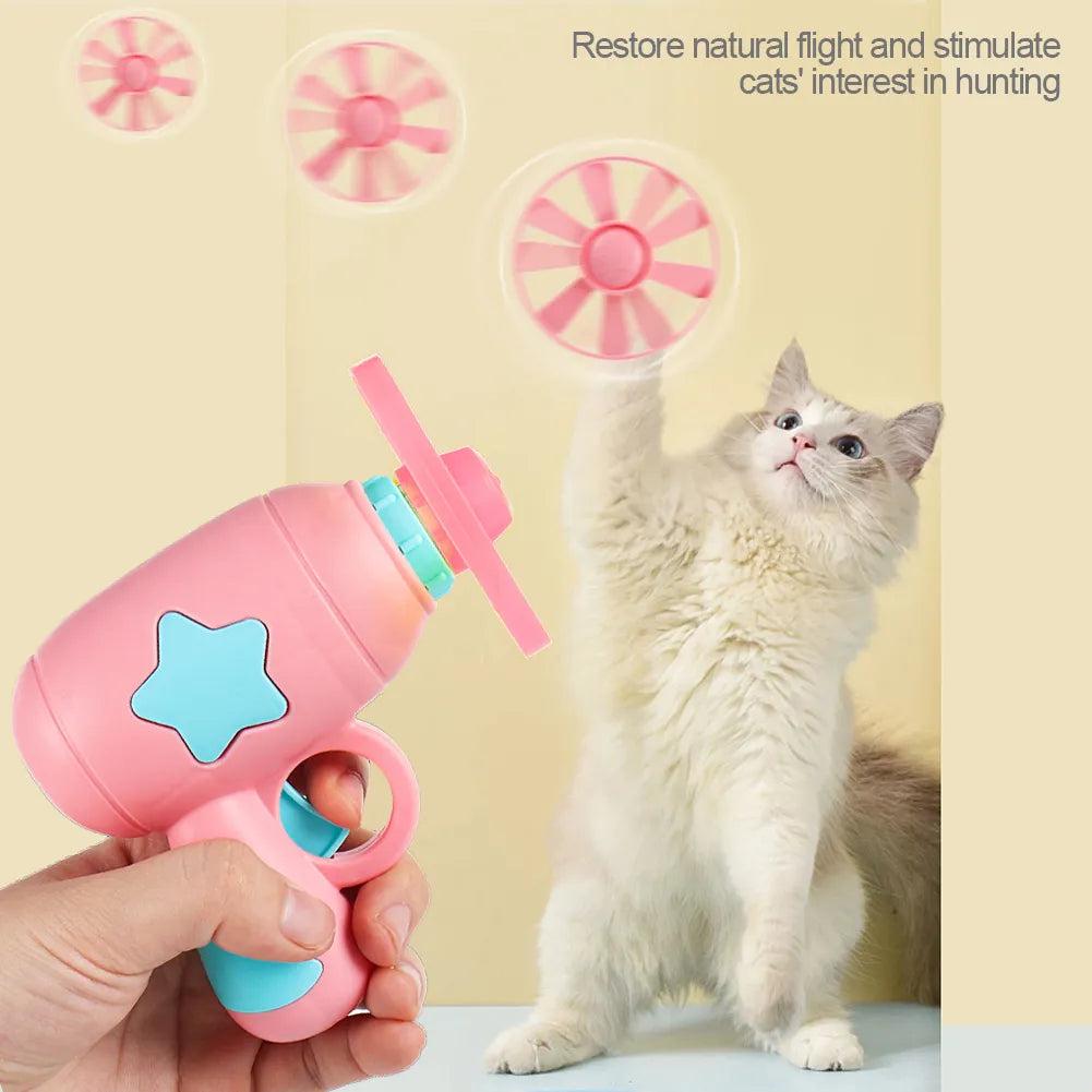 Interactive Bamboo-Copter Cat Teaser Toy Set by HitMyNeed