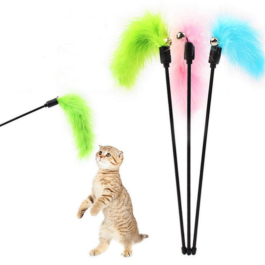 Interactive Cat Feather Wand Toy 28 cm by HitMyNeed