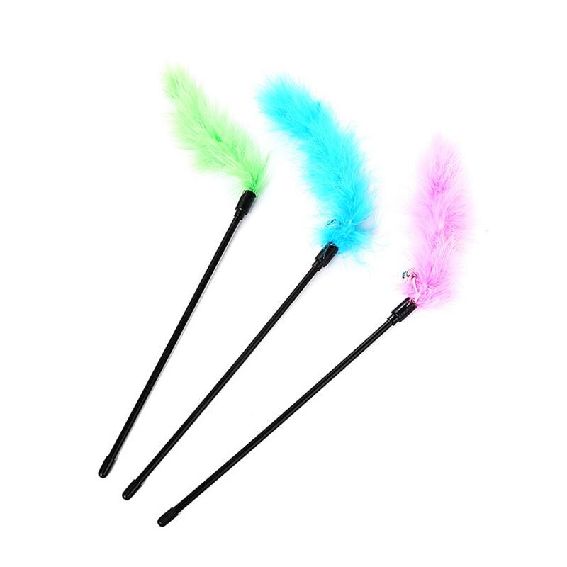 Interactive Cat Feather Wand Toy 28 cm by HitMyNeed