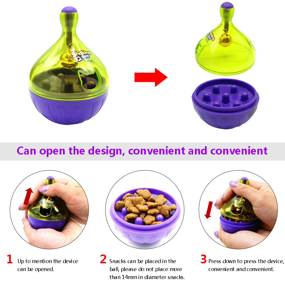 Interactive Cat Feeder Toy Treat Dispenser by HitMyNeed