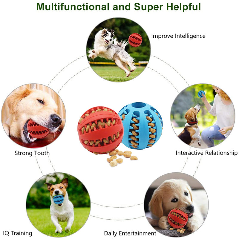 Interactive Rubber Treat Ball for Small Dogs by HitMyNeed