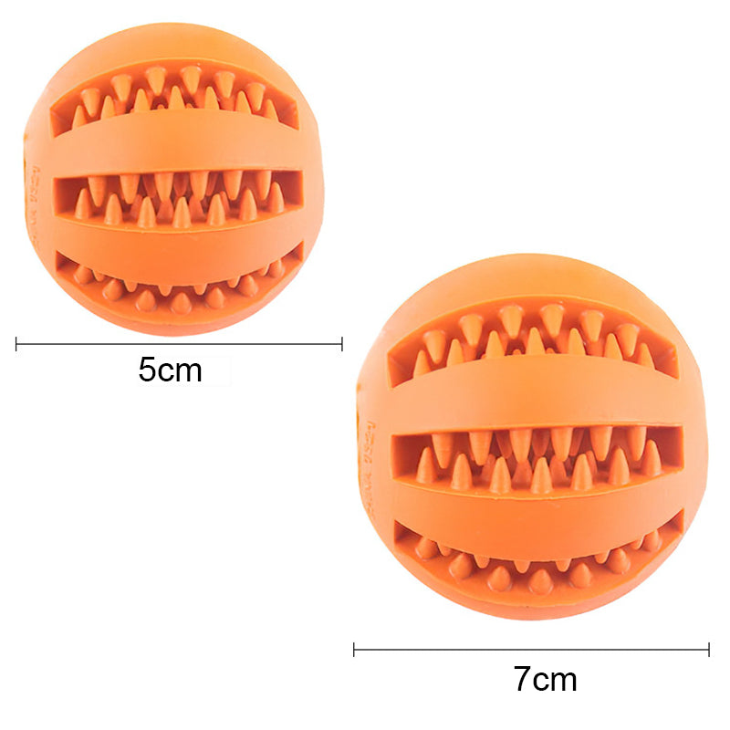 Interactive Rubber Treat Ball for Small Dogs by HitMyNeed