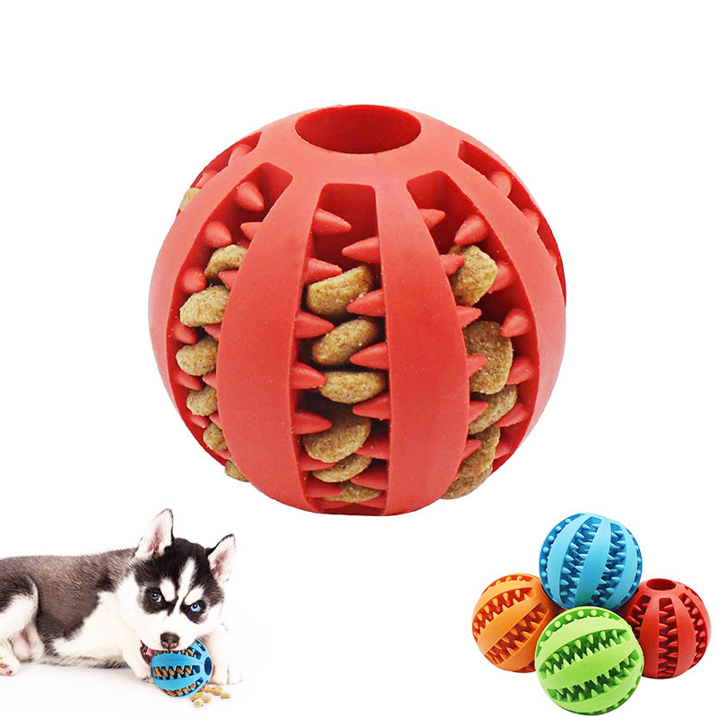 Interactive Rubber Treat Ball for Small Dogs by HitMyNeed