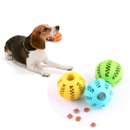 Interactive Rubber Treat Ball for Small Dogs by HitMyNeed