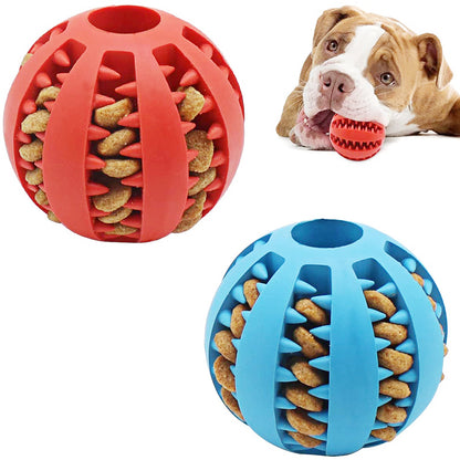 Interactive Rubber Treat Ball for Small Dogs by HitMyNeed