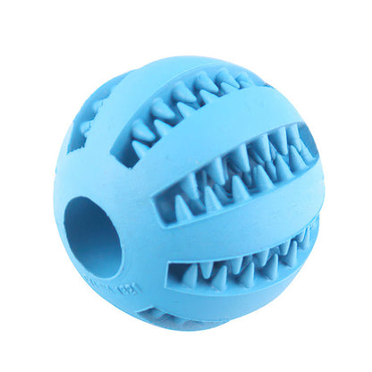Interactive Rubber Treat Ball for Small Dogs blue 7cm by HitMyNeed