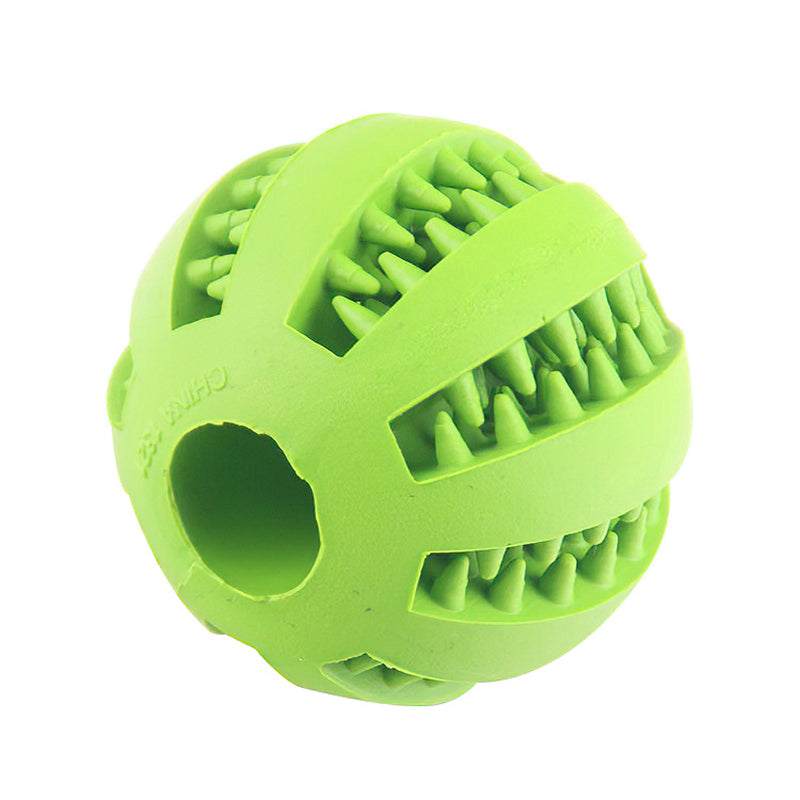 Interactive Rubber Treat Ball for Small Dogs green 7cm by HitMyNeed