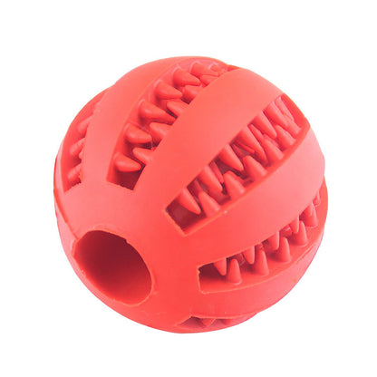 Interactive Rubber Treat Ball for Small Dogs red 5cm by HitMyNeed