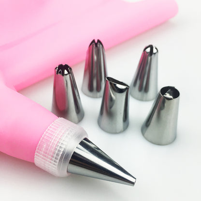 Interchangeable Nozzle Silicone Piping Bag Set (8pc) by HitMyNeed