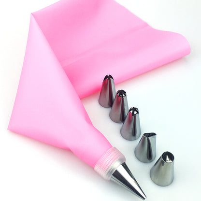 Interchangeable Nozzle Silicone Piping Bag Set (8pc) by HitMyNeed