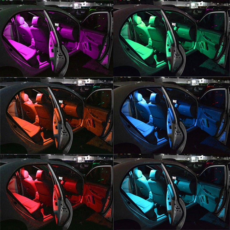 Interior Car LED Lights with Remote (Set of 4) by HitMyNeed