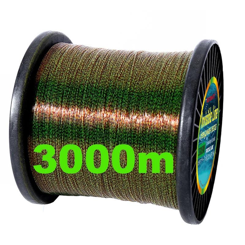 Invisible 3D Bionic Fluorocarbon Coated Fishing Line 3000m-green 7-0-0-43mm by HitMyNeed