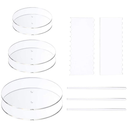 Invisible Acrylic Cake Board Stand Set by HitMyNeed