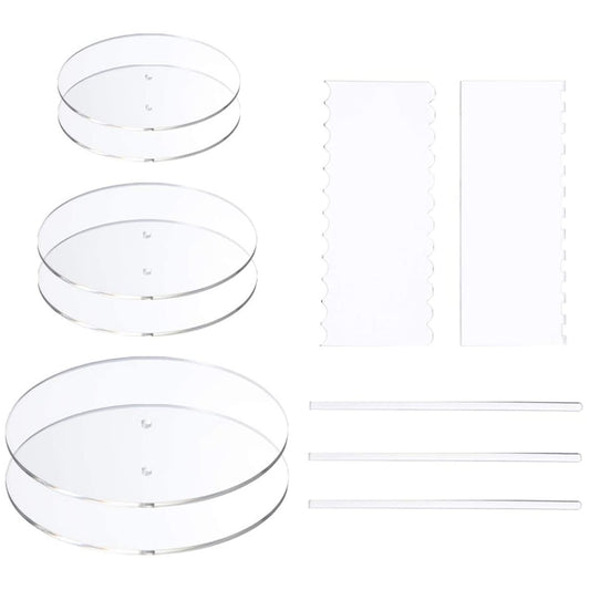 Invisible Acrylic Cake Board Stand Set by HitMyNeed