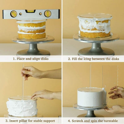 Invisible Acrylic Cake Board Stand Set by HitMyNeed