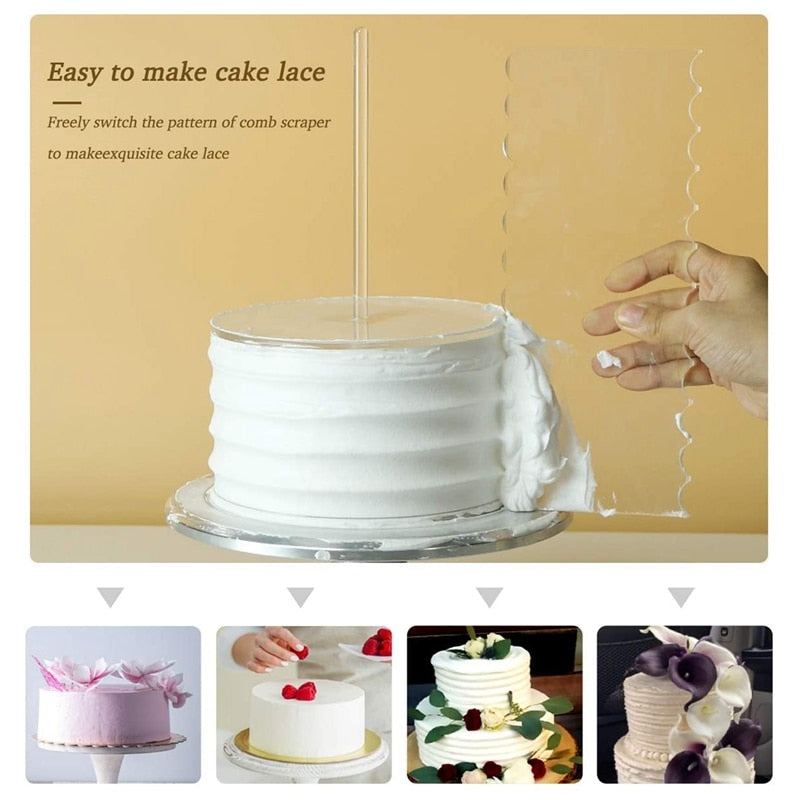 Invisible Acrylic Cake Board Stand Set by HitMyNeed
