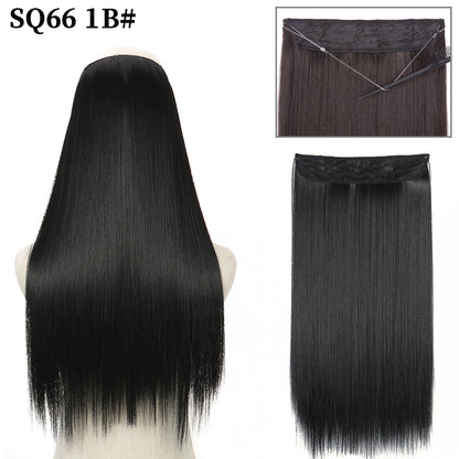 Invisible Fish Line Wavy Hair Extension Blonde/Black 1 32inch-80cm by HitMyNeed