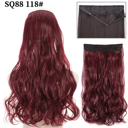 Invisible Fish Line Wavy Hair Extension Blonde/Black 118 32inch-80cm by HitMyNeed