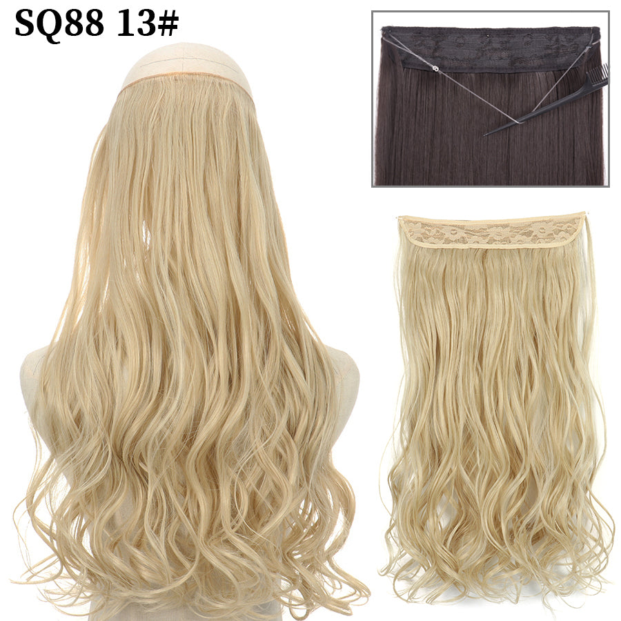 Invisible Fish Line Wavy Hair Extension Blonde/Black 13-200744738 32inch-80cm by HitMyNeed