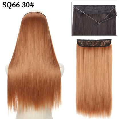 Invisible Fish Line Wavy Hair Extension Blonde/Black 30-200661241 32inch-80cm by HitMyNeed