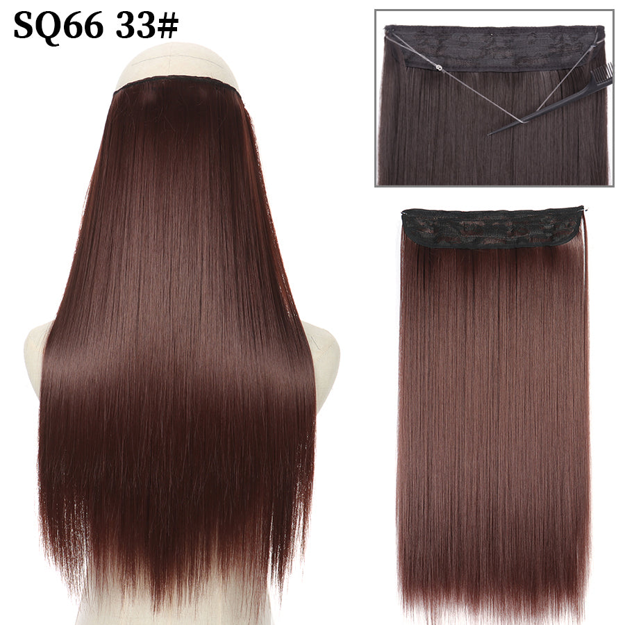 Invisible Fish Line Wavy Hair Extension Blonde/Black 33-200661237 32inch-80cm by HitMyNeed