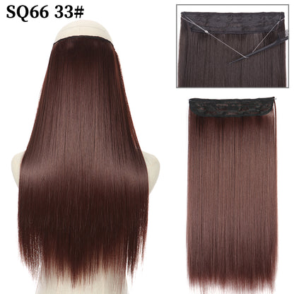 Invisible Fish Line Wavy Hair Extension Blonde/Black 33-200661237 32inch-80cm by HitMyNeed