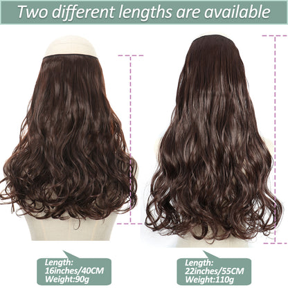Invisible Fish Line Wavy Hair Extension Blonde/Black by HitMyNeed