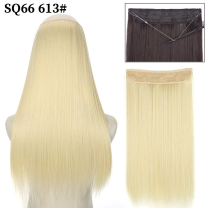 Invisible Fish Line Wavy Hair Extension Blonde/Black 613-200661249 32inch-80cm by HitMyNeed