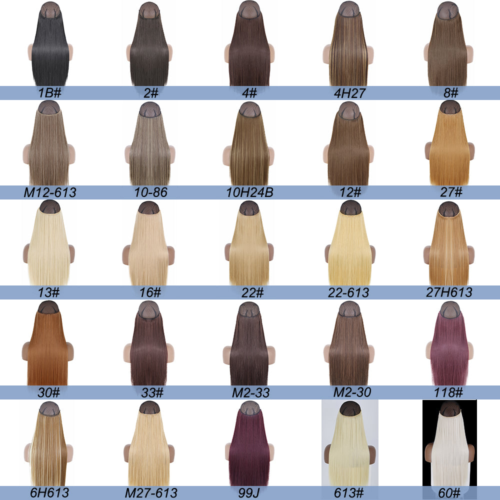 Invisible Fish Line Wavy Hair Extension Blonde/Black by HitMyNeed