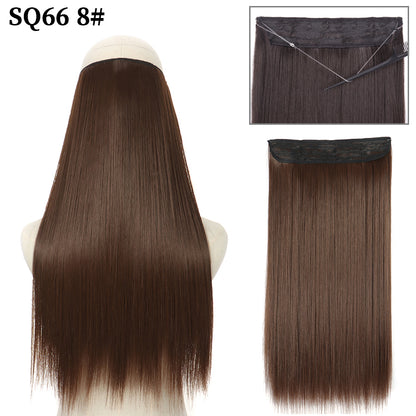 Invisible Fish Line Wavy Hair Extension Blonde/Black 8-200661229 32inch-80cm by HitMyNeed